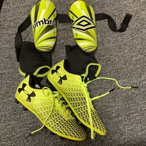 Soccer Cleats and Shin Pads